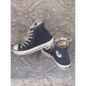Navy high top converse